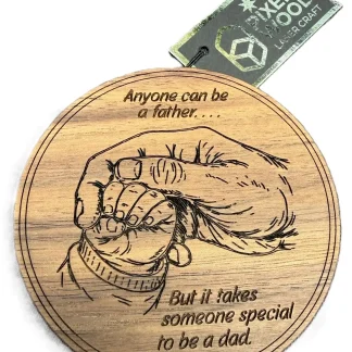 Round Coaster - Fathers Day (hands)