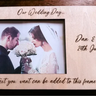 Personalised Photo Frame - Wedding / Occasion / Memories / Pet